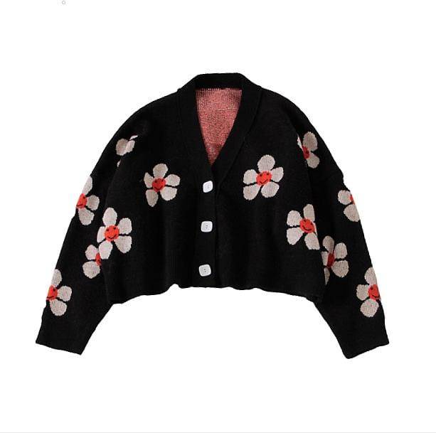 Vintage Style Floral Sweater - All Things Rainbow