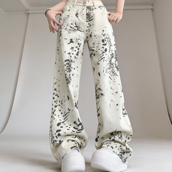 It-Girl Leopard Denim | Aesthetic Jeans