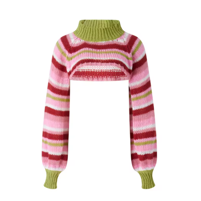 Y2K Cropped Sweater | Aesthetic Clothes

