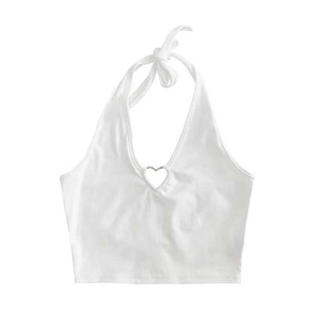 Heart Buckle Crop Top | Aesthetic Clothes
