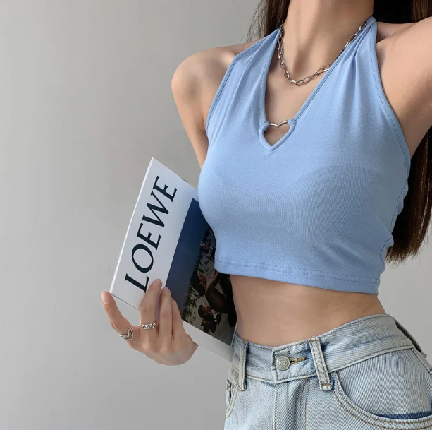 Heart Buckle Crop Top | Aesthetic Clothes