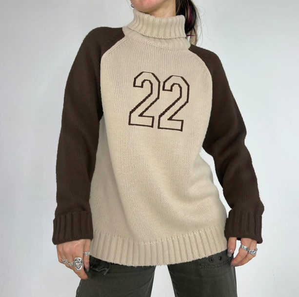 Y2K Number Turtleneck | Aesthetic Clothes