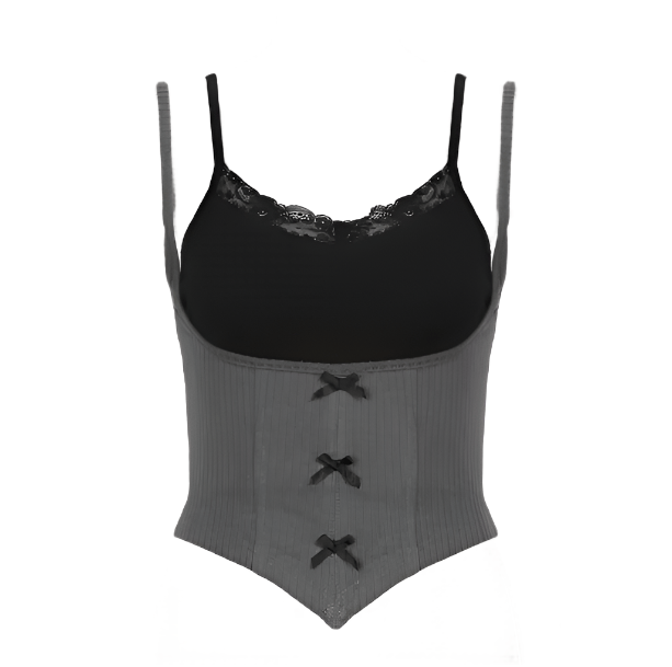 Slim Contrast Crop Top | Aesthetic Clothing