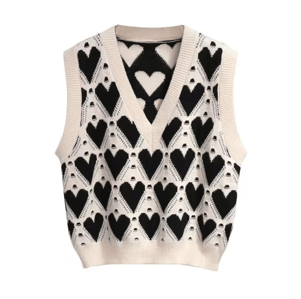 Preppy Heart Sweater | Aesthetic Clothes