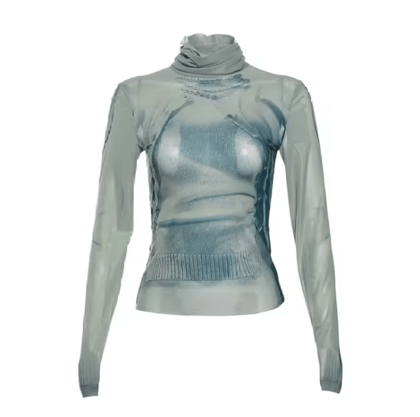 Apocalyptic Y2K Turtleneck | Aesthetic Clothes