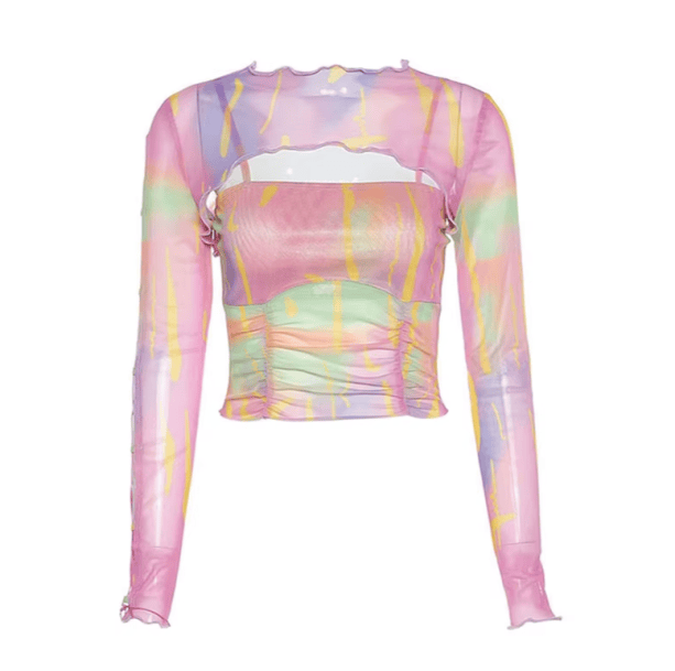 Psychedelic Rainbow Top | Aesthetic Clothes