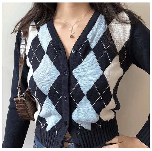 V Neck Old School Sweater | Aesthetic Clothes