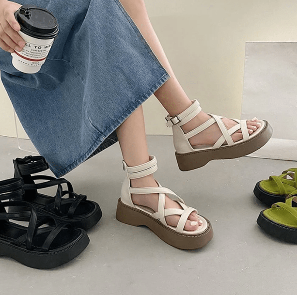 Forest Fairy Platform Sandals | Aesthetic Shoes