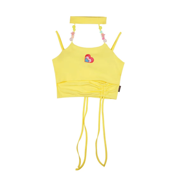 Yellow Y2K Crop Top | Aesthetic Clothes