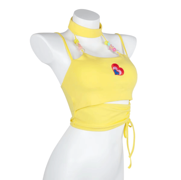 Yellow Y2K Crop Top | Aesthetic Clothes