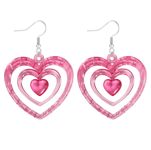 Y2K Aesthetic Heart Earrings | Aesthetic Jewelry
